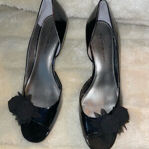 Bandolino Black Heels with Floral Detail